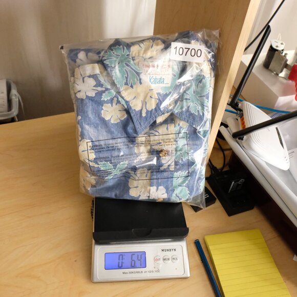 Kahala Hawaiian Shirt Mens Large Blue Floral Reverse Print Popover Camp Vintage - Picture 9 of 9